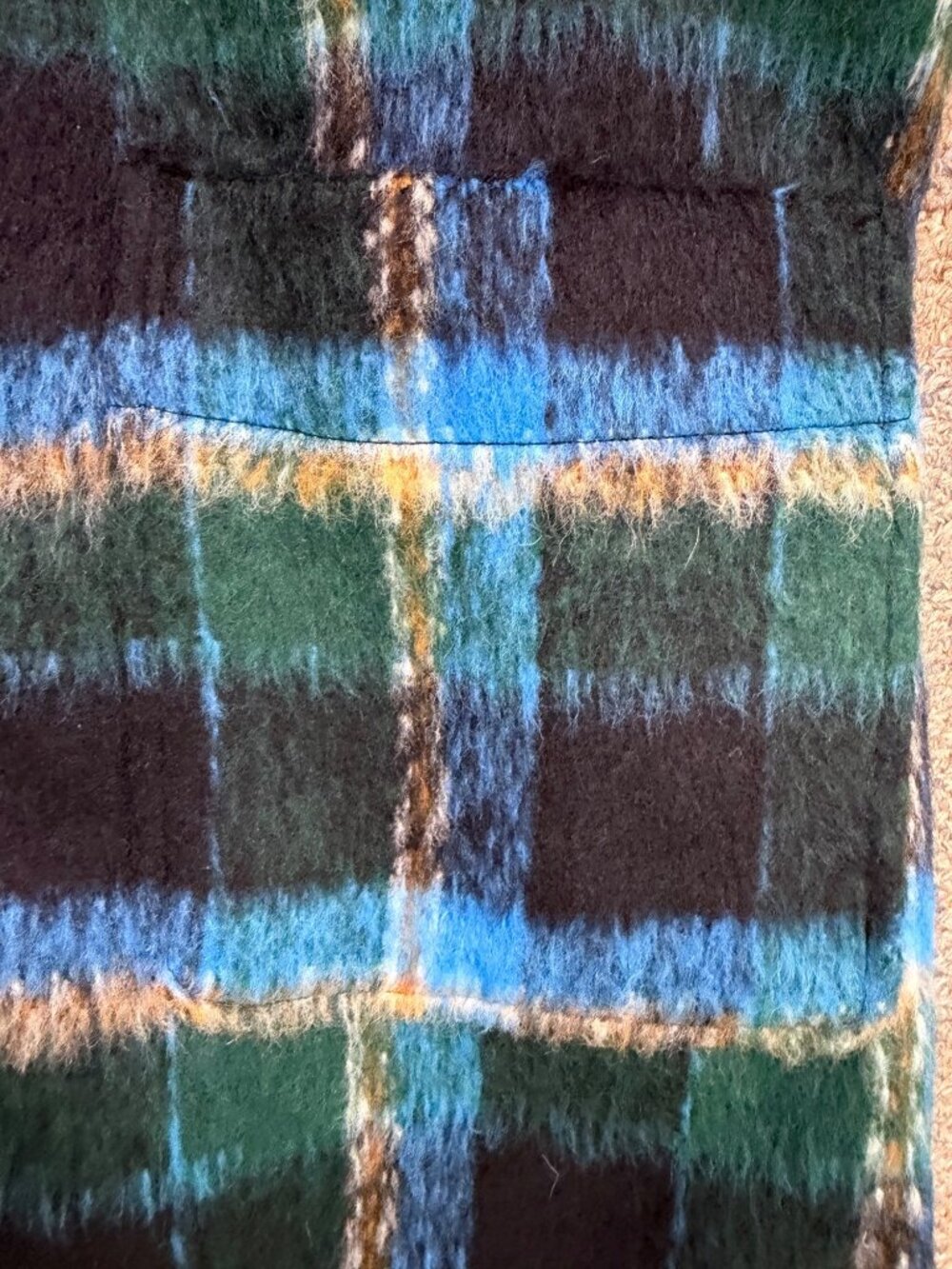 Free Assembly Womens Black Multi-Color Plaid Coat Sz L - Picture 4 of 9